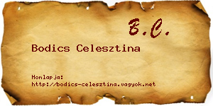Bodics Celesztina névjegykártya